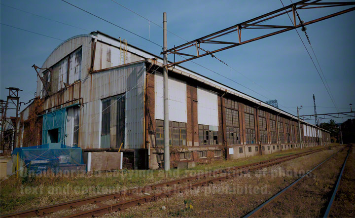 Repair Shop of the Imperial Steel Works, Japan. The facility houses it original travelling crane and it is still in use for maintenance work.