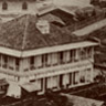 Old photo of Kagoshima Spinning mill and the Engineer's Residence (1872).