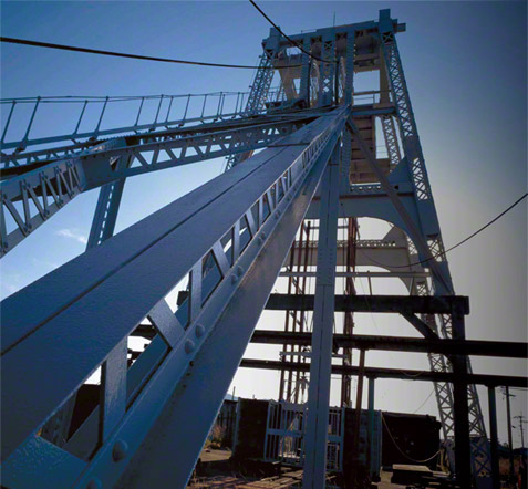 Headframe of Miyanohara Pit, Miike Coal Mine.