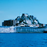 View of Hashima Island.
