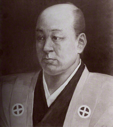 島津斉彬（1809-1858年）。薩摩藩藩主。海防の重要性をいち早く認識。欧米列強に対抗し富国強兵・殖産興業のため、大砲鋳造や造船を核とした集成館事業を興し、造船、製鉄、ガラス、紡績、電信など様々な産業を育成した。今でも反射炉跡やガス燈実験に使った灯籠など数々の遺産が残っている。